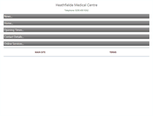 Tablet Screenshot of heathfieldemedicalcentre.nhs.uk